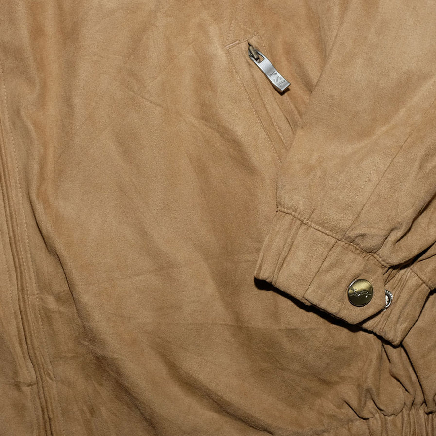 Vintage YSL Suede Harrington Jacket Large / XLarge - Double Double Vintage